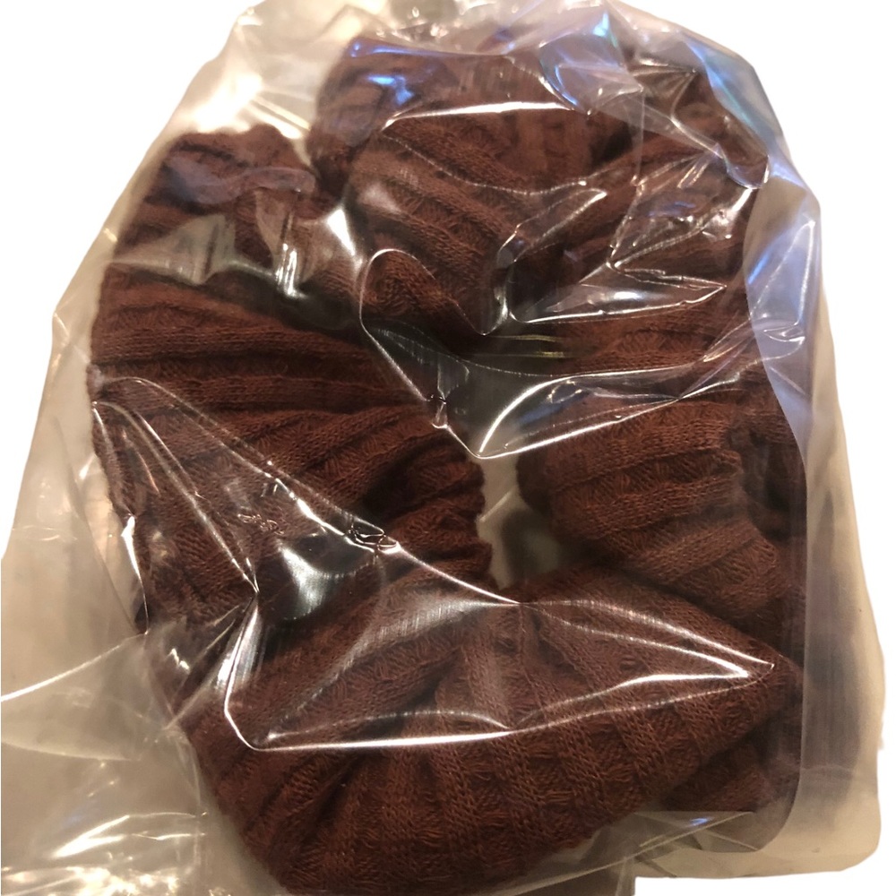 NWT Handmade Brown Textured Scrunchy: Proceeds for School Fundraiser